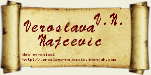 Veroslava Najčević vizit kartica